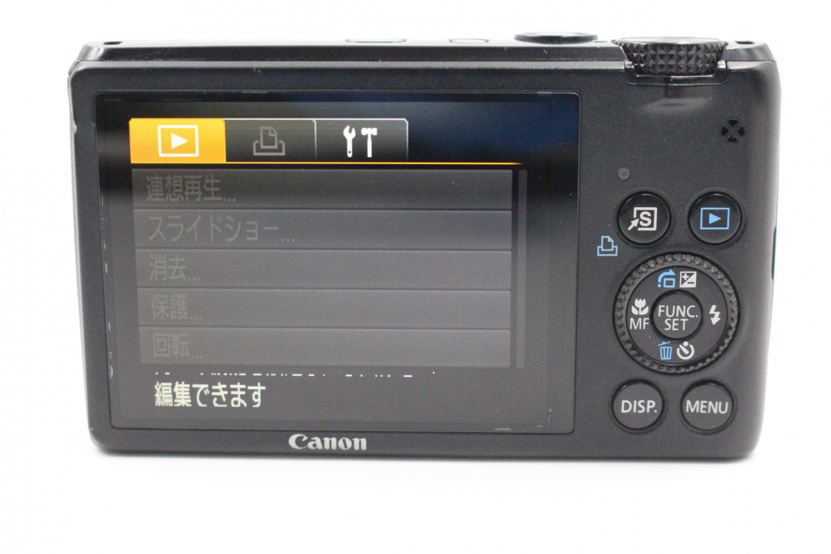 【ト長】Canon キャノン PowerShot パワーショット S95 PC1565 コンパクトデジタルカメラ デジカメ ブラックカラー IR400IOE61_画像2