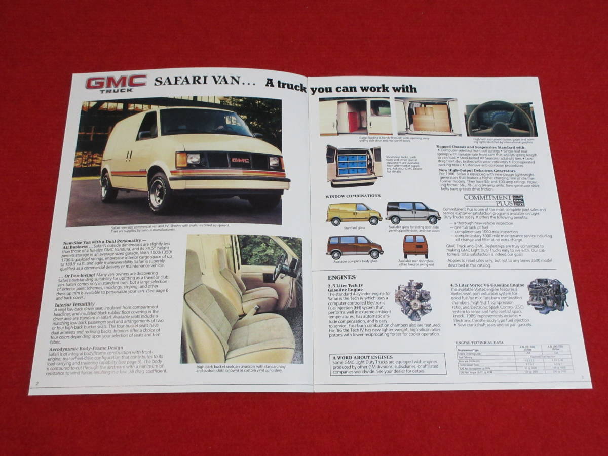 □　（15）GMC　VAN　1986　昭和61　カタログ　□_画像2