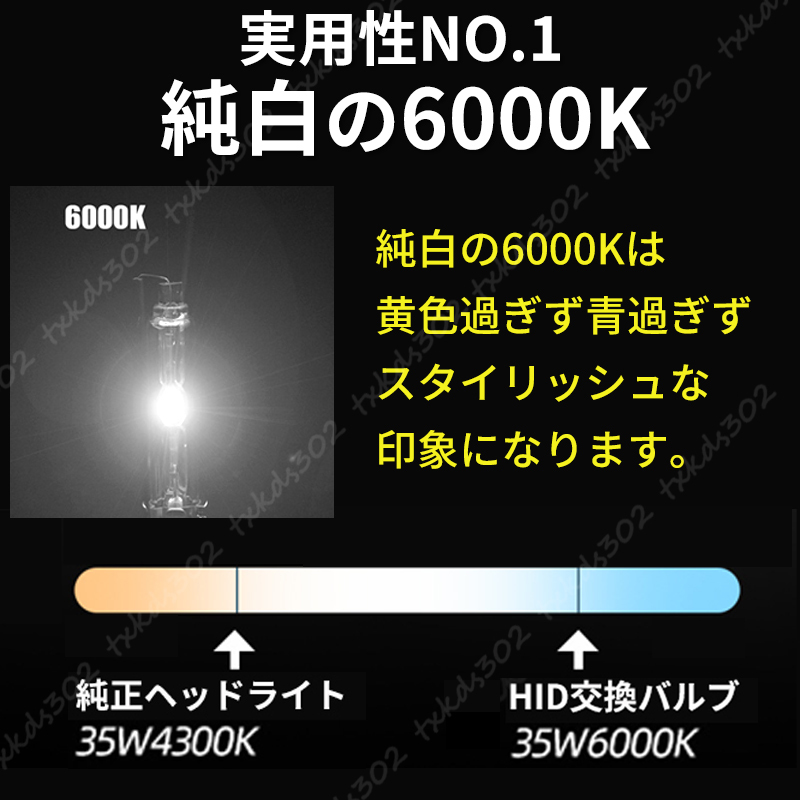 HID 純正 交換用 バルブ ヘッドライト 車検対応 2個 D2C D2S D2R 35W 6000K バーナー 12V 24V 兼用 トヨタ ニッサン ホンダ スバル スズキ_画像4