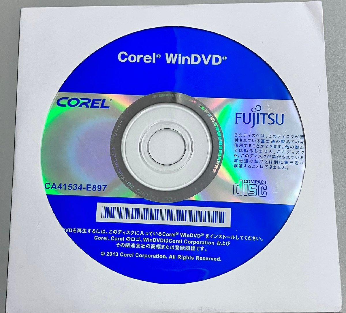 2YXS1079* present condition goods *FUJITSU Corel WinDVD disk 