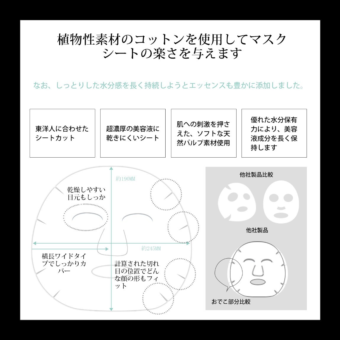 美友 ミトモ MITOMO フェイスパック エッセンスマスク まとめ売り セット 人気 話題 プレゼント ドクダミ アロエ 日本製 お得な 激安_画像9