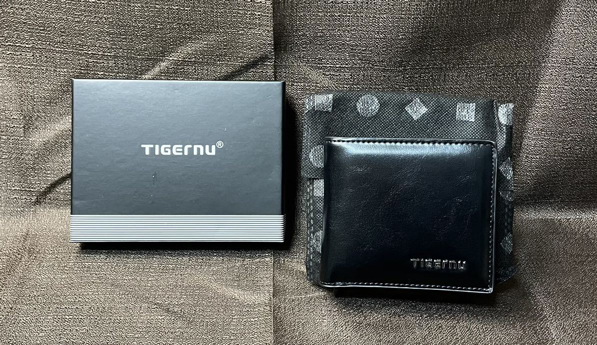 新品未使用　送料無料　Tigernu 男性用　財布　上質な財布　名刺ホルダー　レザーウォレット　カードホルダー_画像1