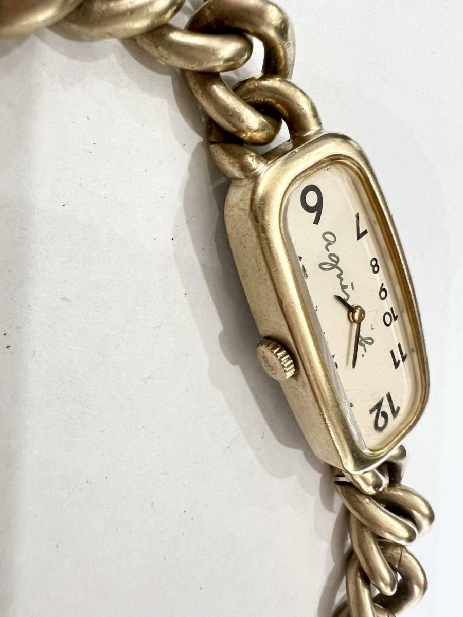 agnes b. アニエスベー　レディース腕時計　ブレスウォッチ　金属ベルト　クオーツ　V220-6040　_画像3