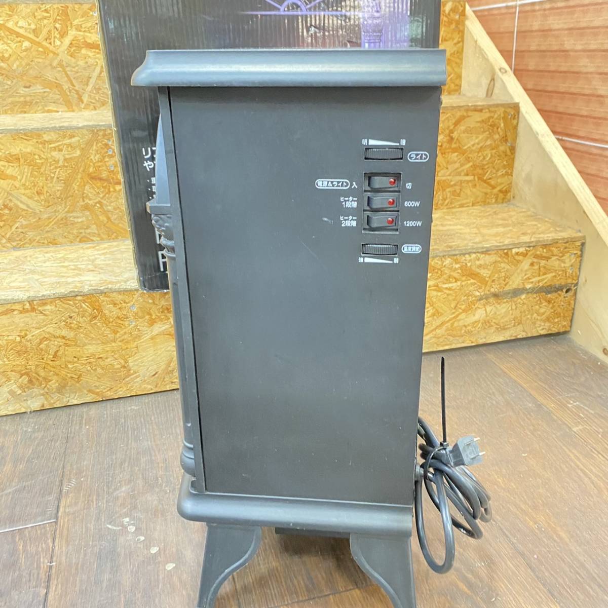 送料無料g28207 EUPAユーパ 電気式暖炉 TK-BLT1200 暖房器具 コンパクトヒーター 安らぎ空間 癒し 暖炉 _画像4