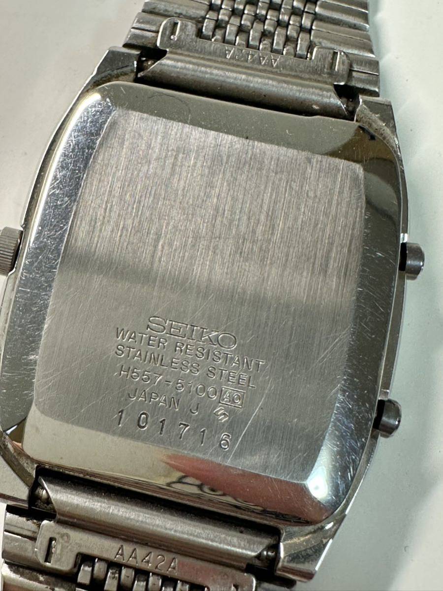 SEIKO セイコー ハイブリッド メンズ 腕時計 H557-5100A 白 文字盤 シルバーカラー クオーツ 稼働品_画像8