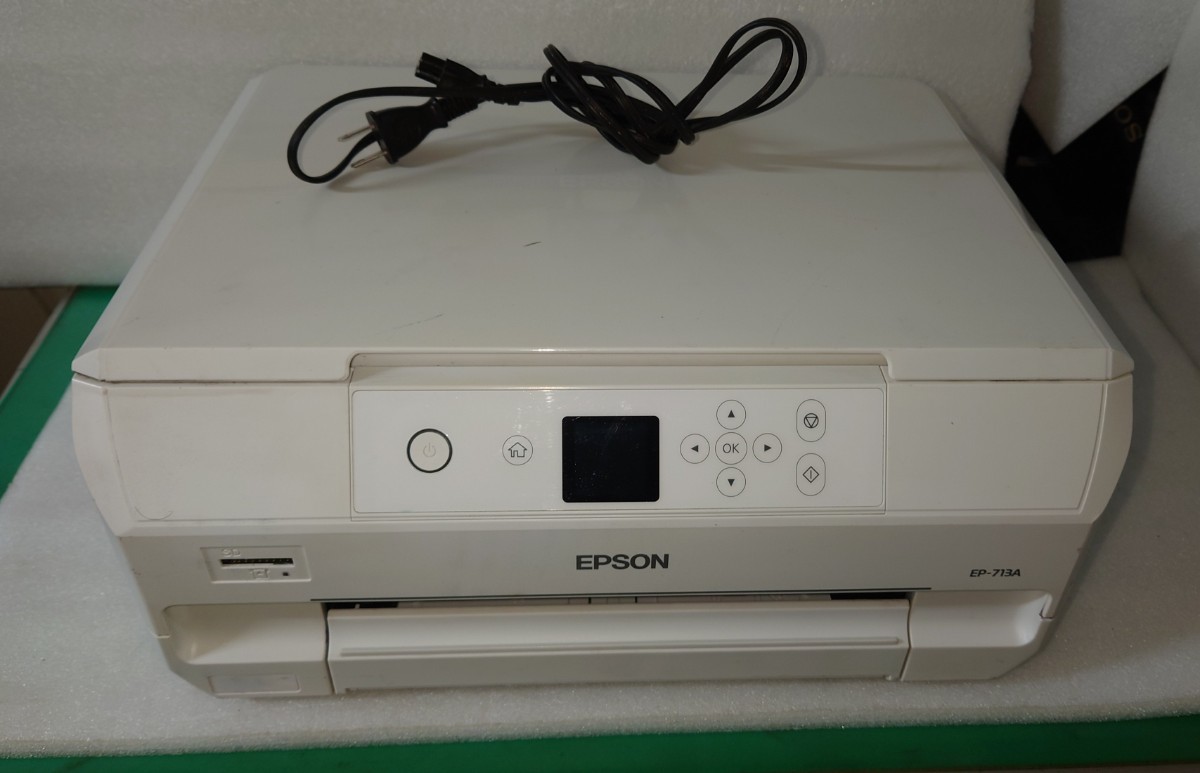  EPSON EP-713A 通電確認、インク付き、2021年製、ジャンク、複合機！！！！！！！！！！！！！！_画像2