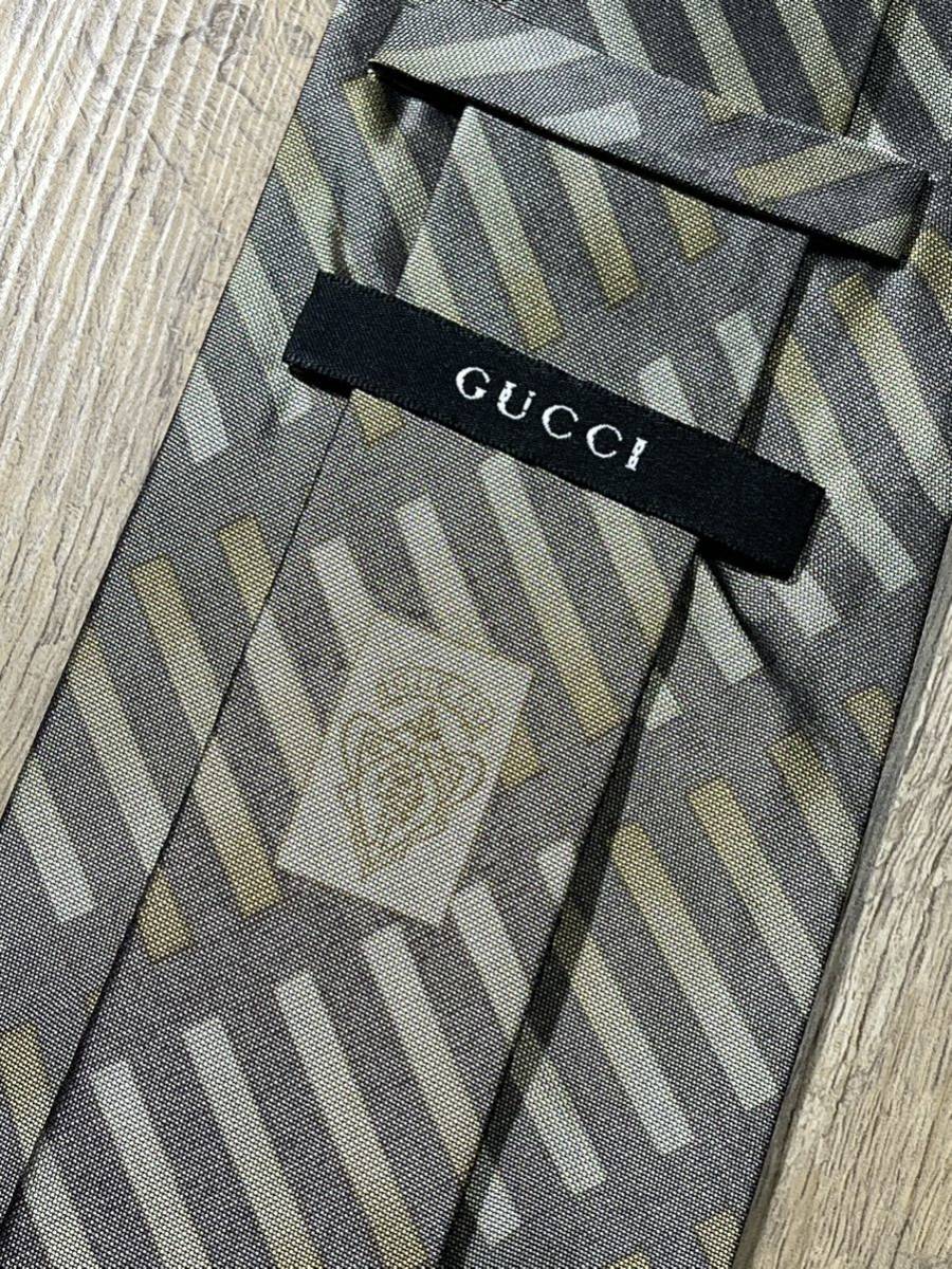 美品 ″GUCCI″ グッチ チェック ブランドネクタイ 312105_画像3