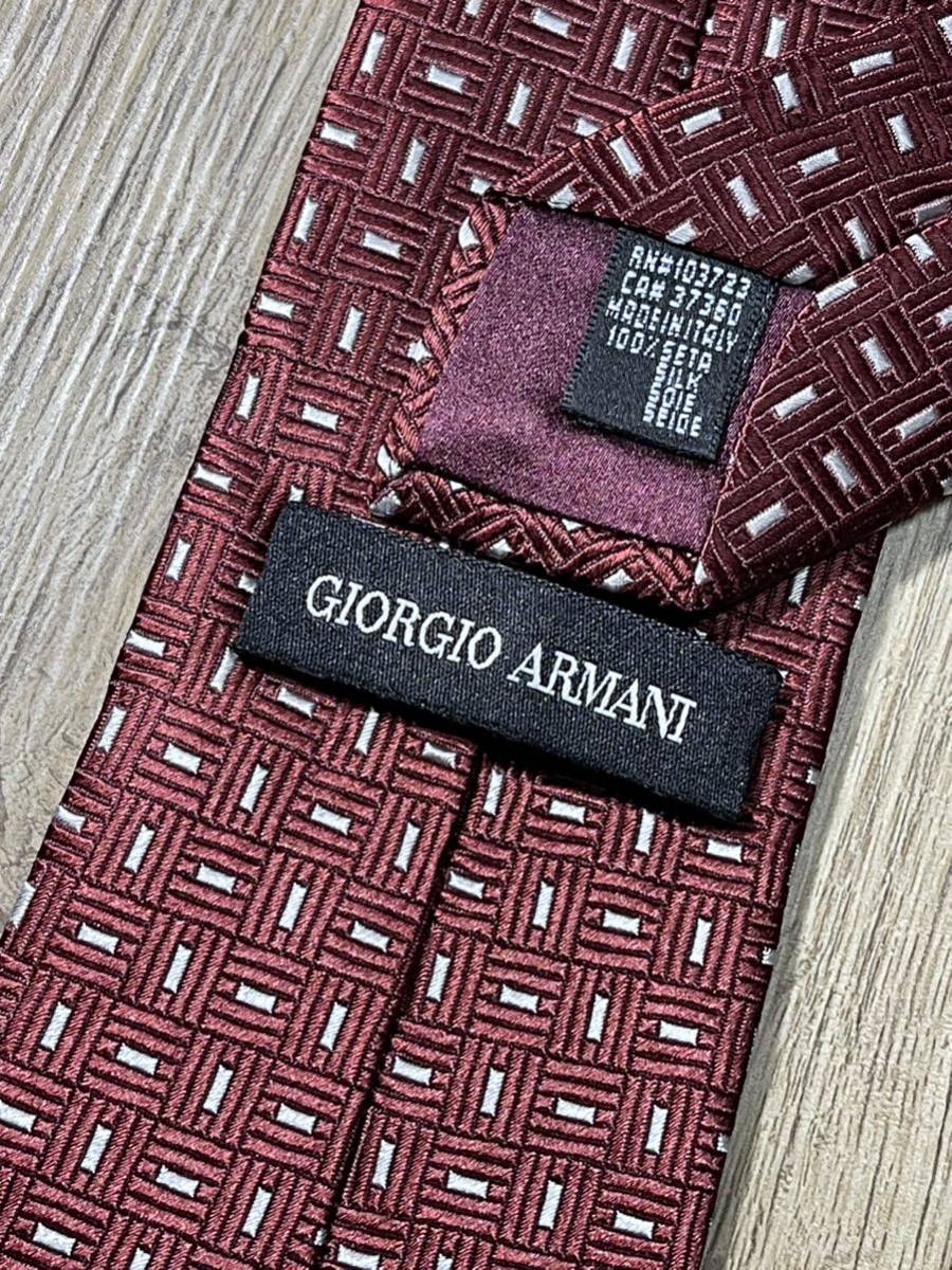 ほぼ未使用 ″GIORGIO ARMANI BLACK LABEL″ ジョルジオアルマーニブラックレーベル バードット ブランドネクタイ 312267_画像5