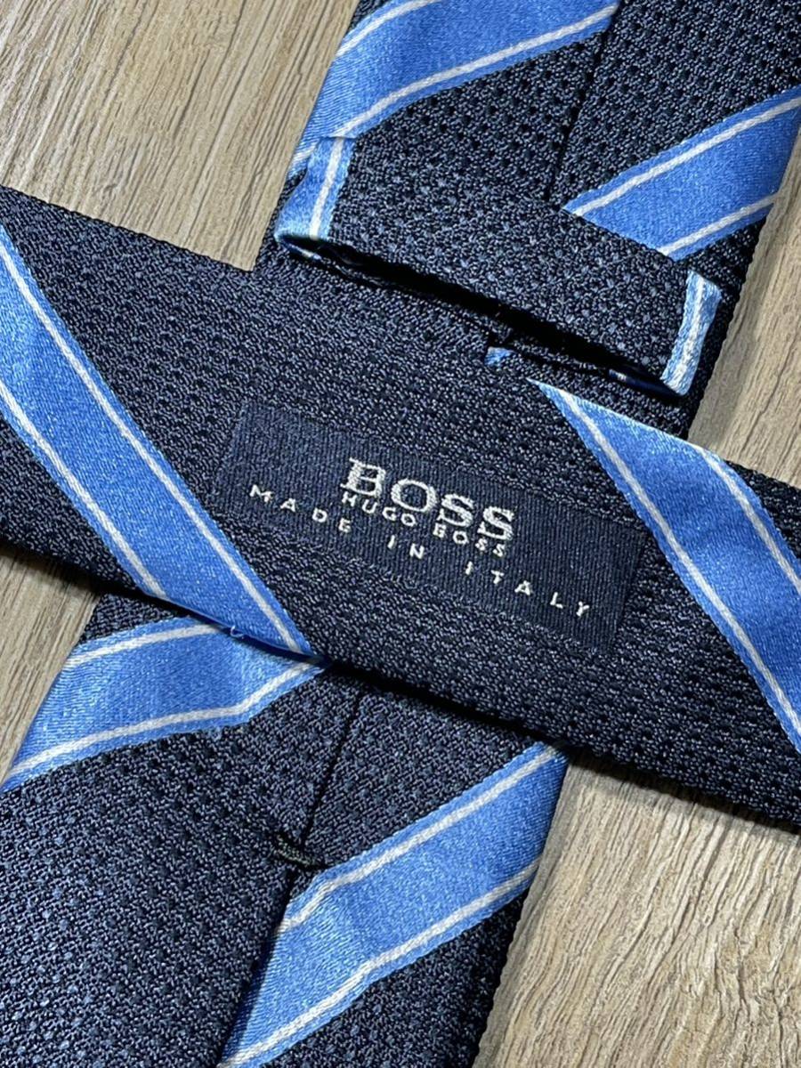  beautiful goods "HUGO BOSS" Hugo Boss stripe narrow tie brand necktie 312312