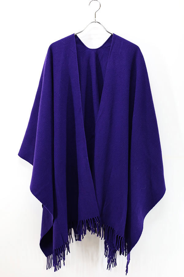Used 90s PHEASA Purple Pure Wool Middle Cape Size Free 古着