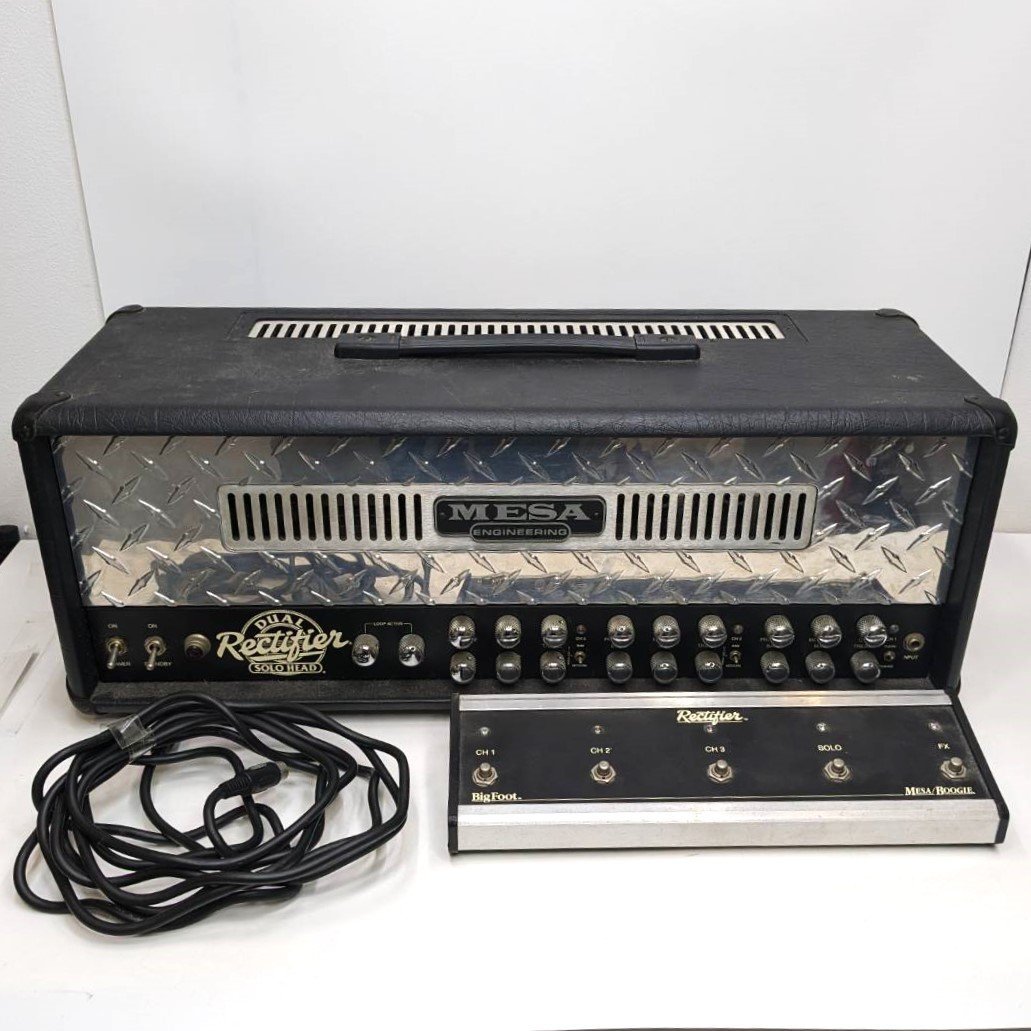 [9304-009] Mesa Boogie ギターヘッドアンプ DUAL Rectifier SOLO HEAD メサ・ブギー フットスイッチ付属 通電確認済 [中古]_画像1