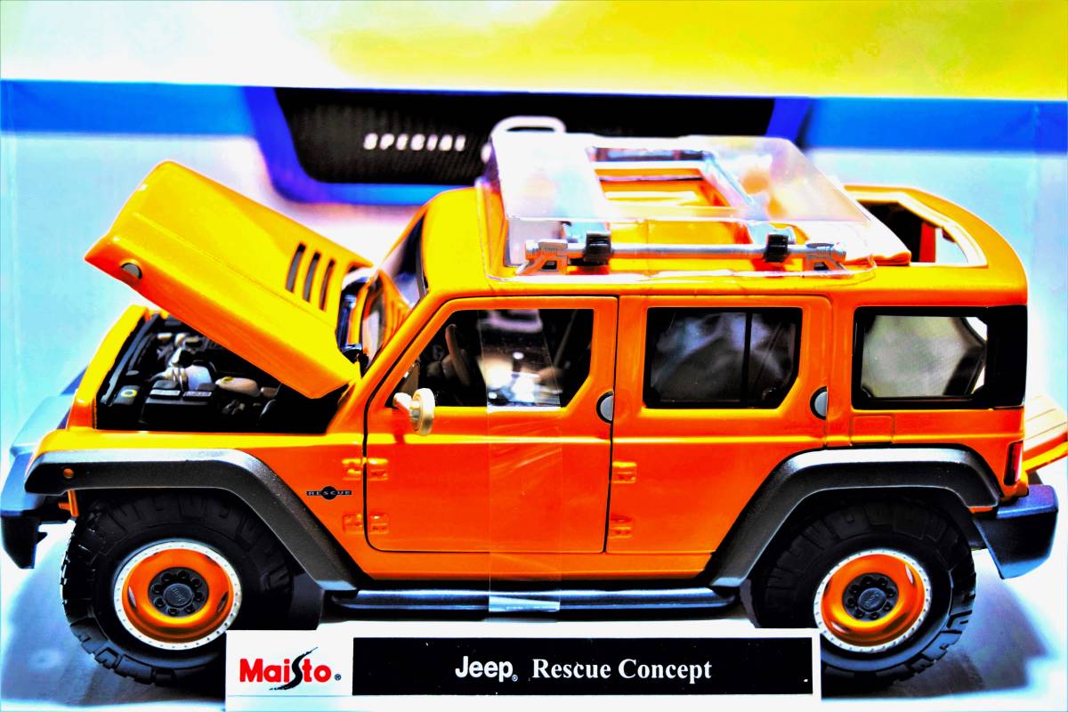 新品マイスト1/18 【Maisto】■Jeep Rescue Concept /レア色■/ミニカー/フェラーリ/BMW/ポルシェ/アウディ/フォード/ハマー/他 _画像6