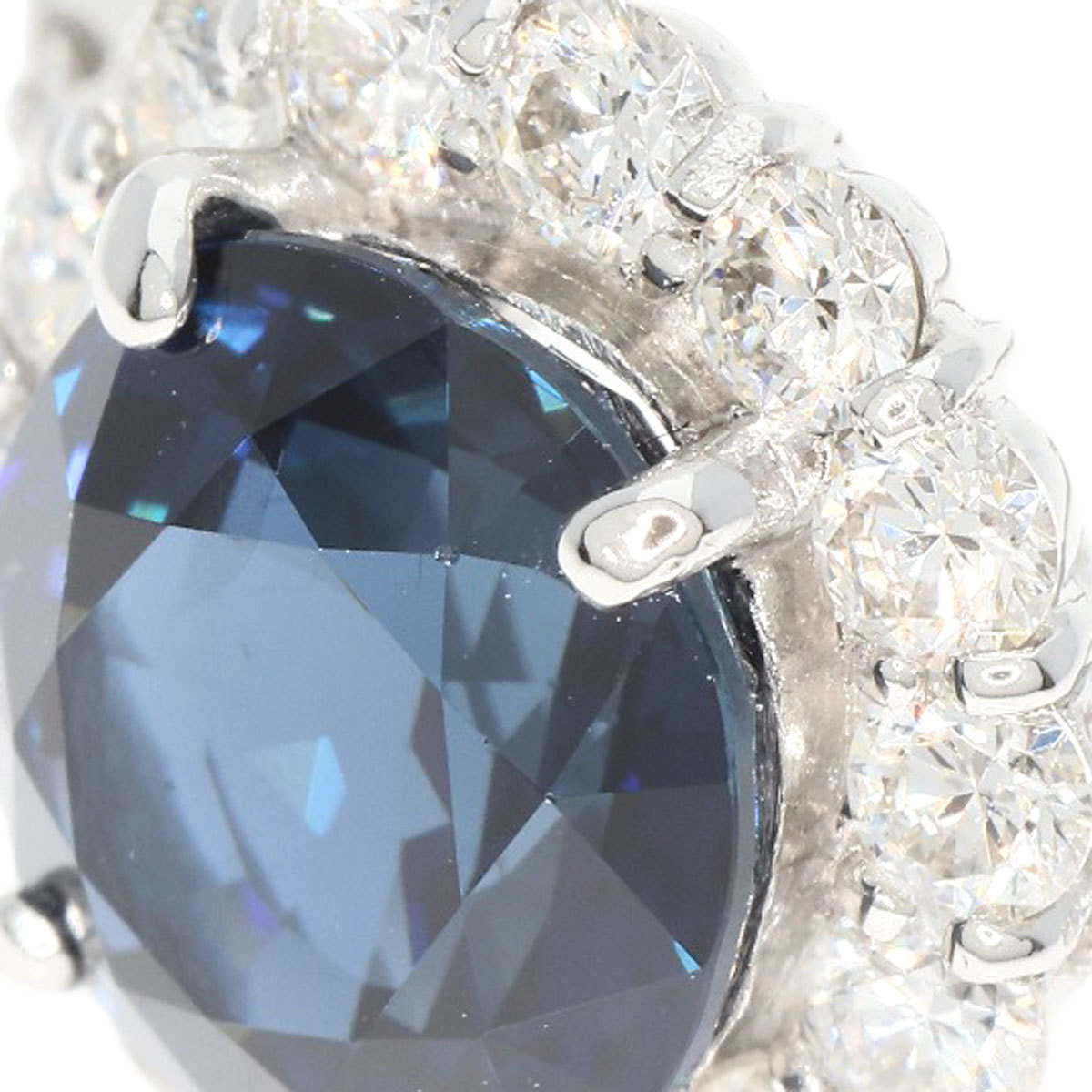 ジュエリー サファイア vivid to deep blue ダイヤモンド リング・指輪 プラチナPT950 中古_画像8