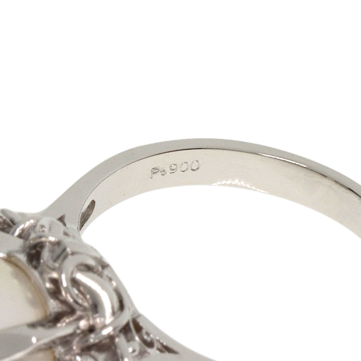 ジュエリー アコヤパール 真珠 ダイヤモンド リング・指輪 プラチナPT900 中古_画像5