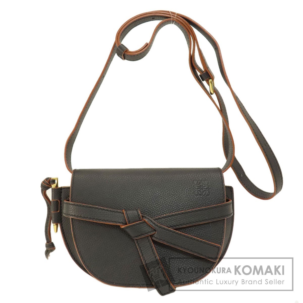 LOEWE ロエベ ゲートバッグ スモール ショルダーバッグ カーフ レディース 中古_画像1