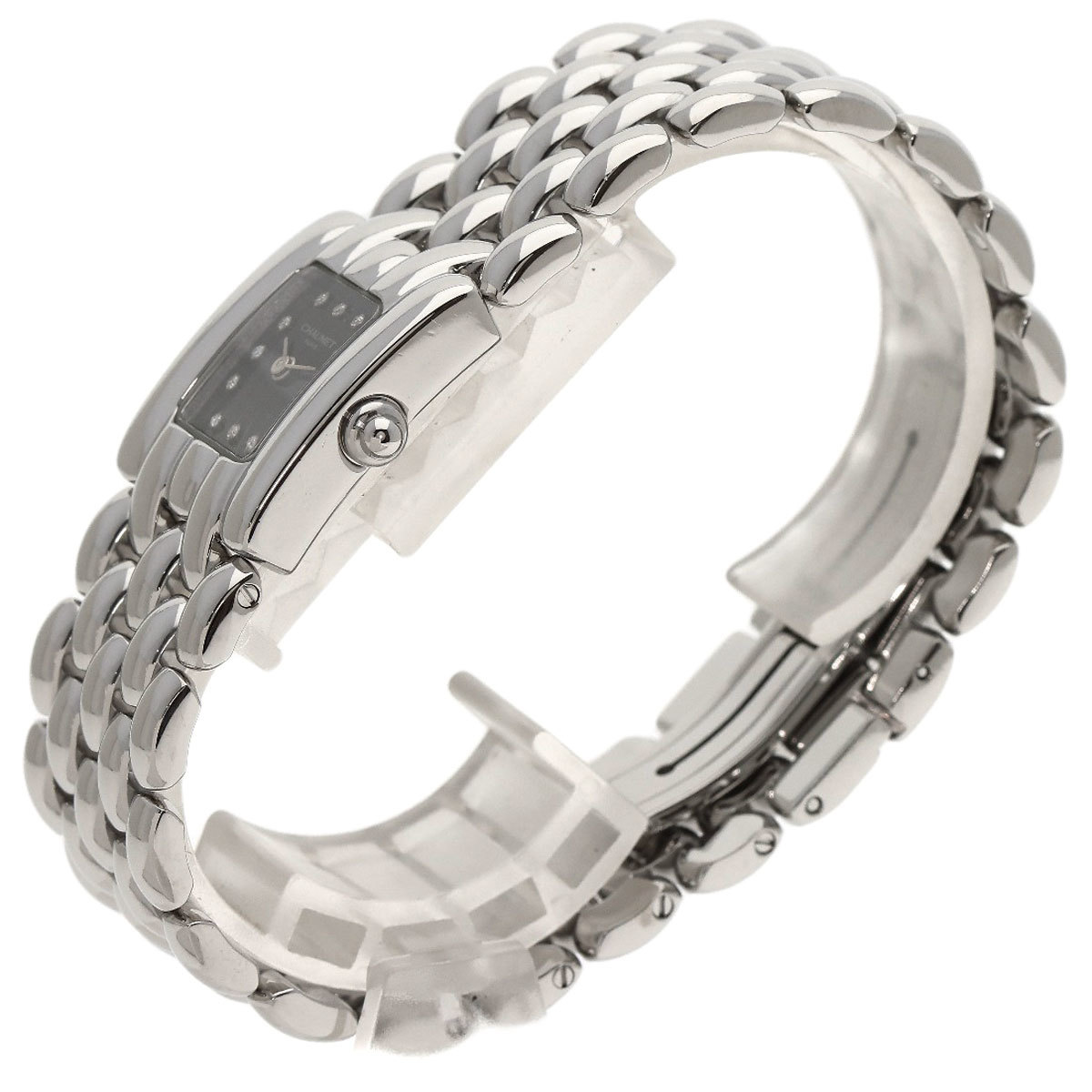 Chaumet Chaumet Kei sis12P diamond wristwatch stainless steel SS lady's used 