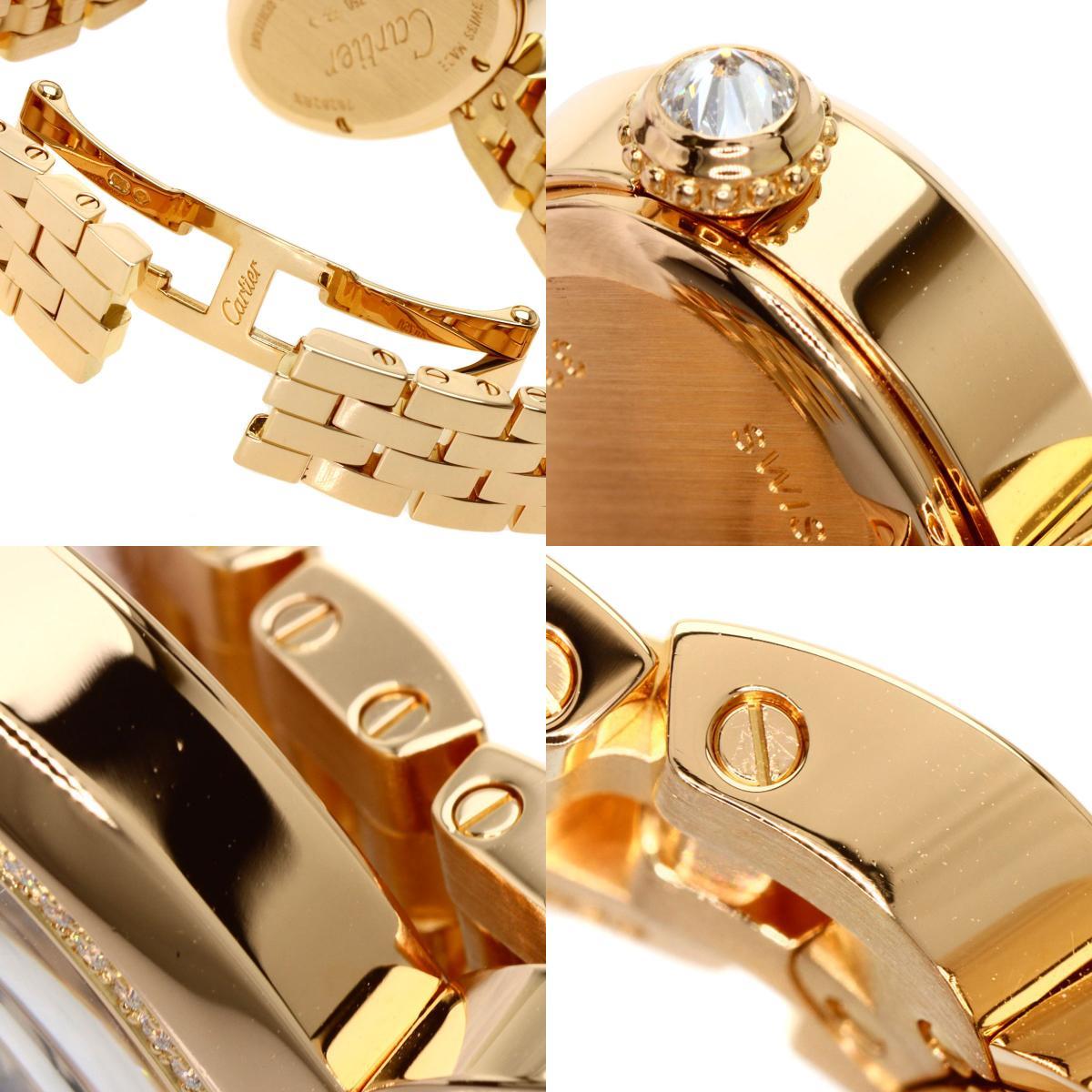 CARTIER Cartier WG800003te squirrel du Cartier SM diamond wristwatch K18 pink gold K18PG diamond lady's used 