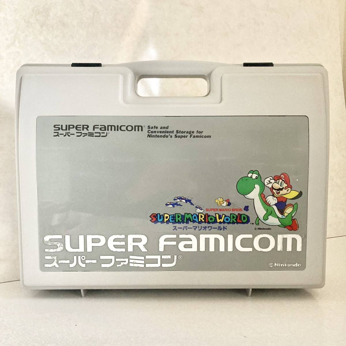 希少　ニンテンドー　スーパーファミコン　ケース　収納　マリオワールド　レトロ 任天堂 _画像1