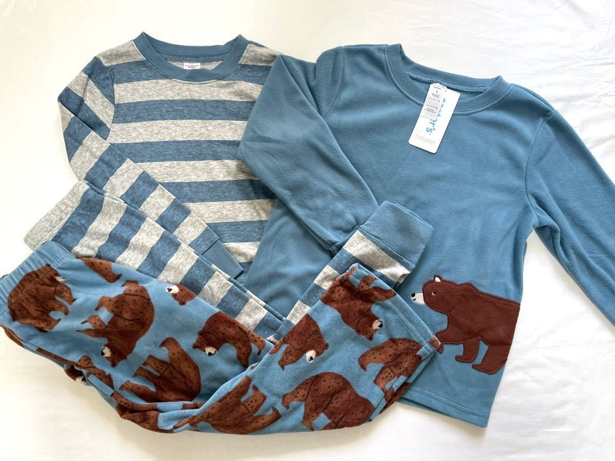  новый товар #Carter\'s Carter's Kids микро флис пижама 4 позиций комплект 5 / 5 лет .. Chan окантовка 