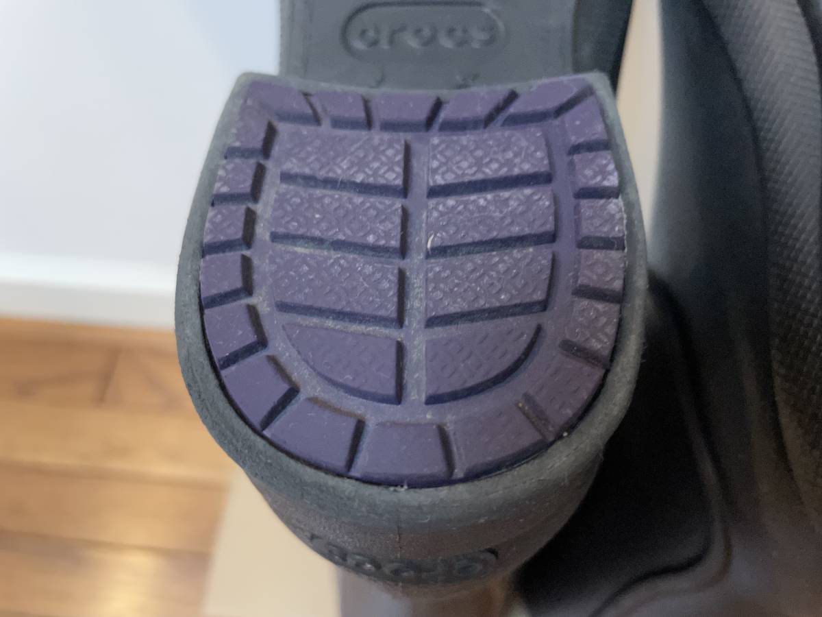 ■美品■ｃｒｏｃｓ クロックスレインシューズ (Ｗ７、黒)_画像8