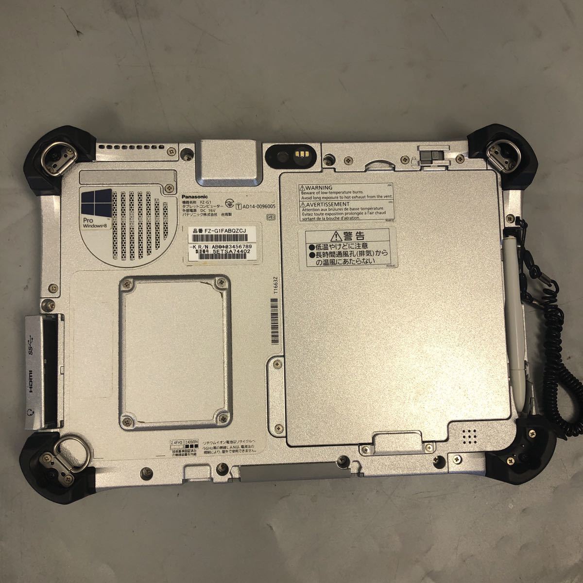 JX 使用時間:10000h以下　/Panasonic TOUGHPAD FZ-G1 /Core i5-4310U 2.0GHz/RAM:4GB/SSD:128GB/10.1インチ/動作品_画像2