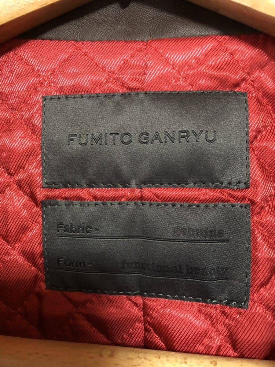 FUMITO GANRYU フミト　ガンリュウ　ライダース　ジャケット　レザー　ブラウン　M 2 Comme des garcons 新品　正規　ドミネーター　シープ_画像3