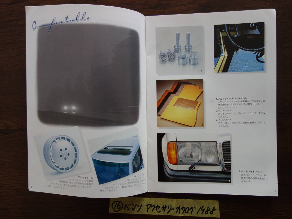 ⑯ Benz accessory catalog with price list 1988 year W201 W124 W126