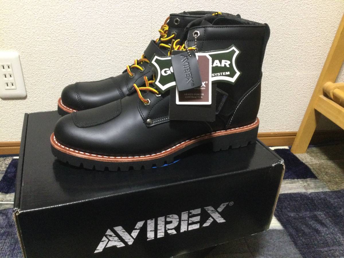AVIREX Avirex TIGER Tiger Biker short boots black secondhand goods 