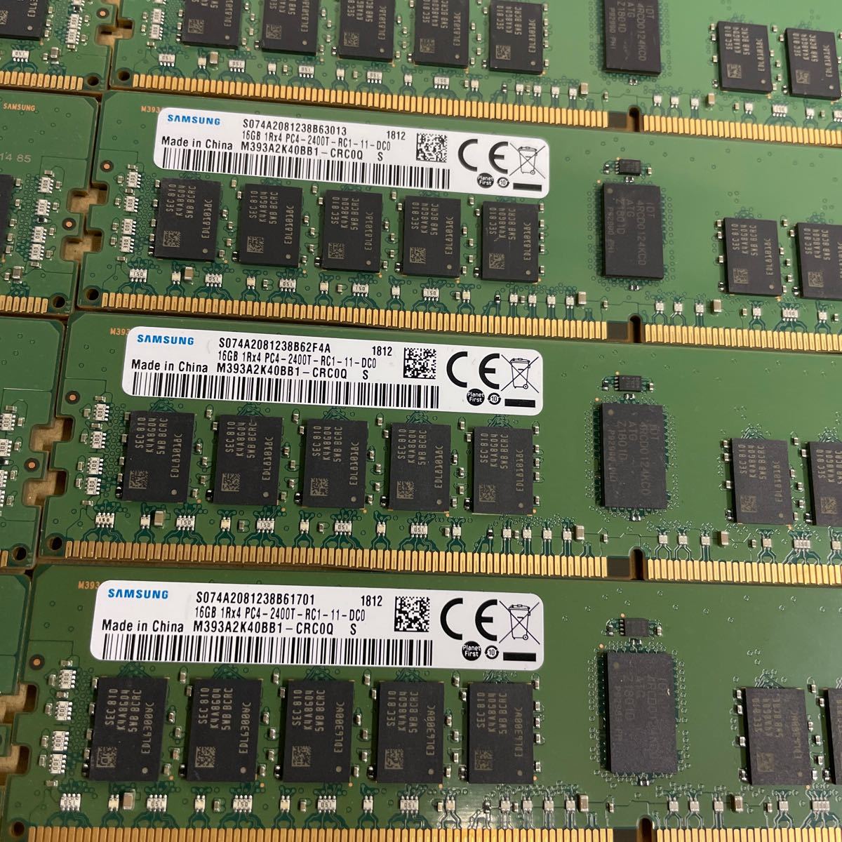 エ57 SAMSUNG PC メモリ 16GB 1Rx4 PC4-2400T 16枚_画像7
