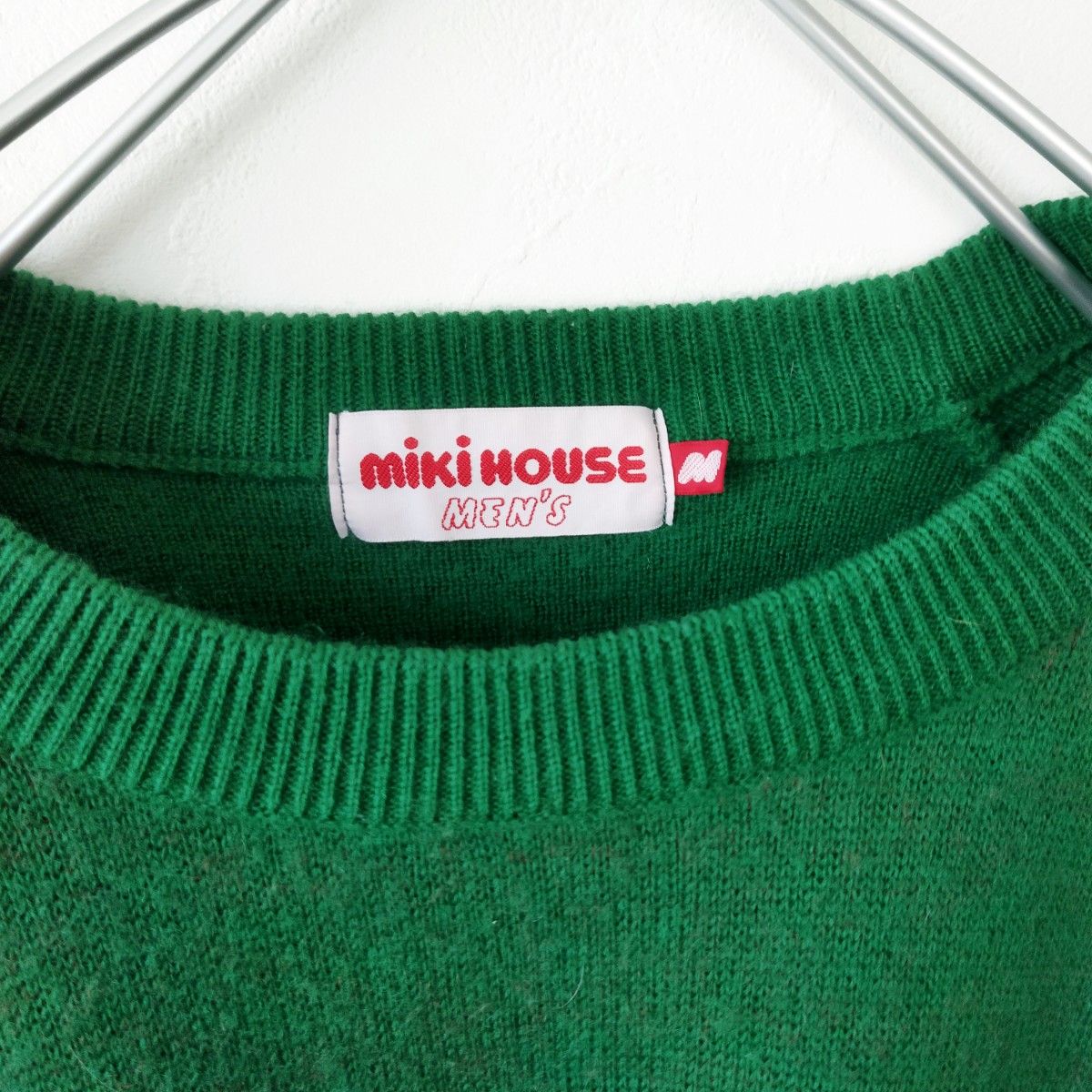 90s vintage ミキハウス mikihouse　ニット　セーター ビッグロゴ デカロゴ