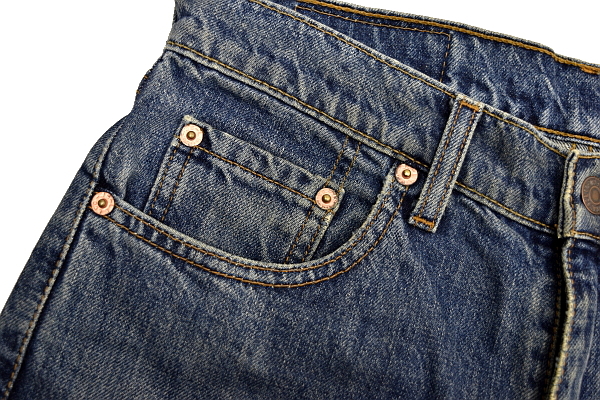 J9567★Levi's リーバイス 519-02★1996年製造ヴィンテージ バイオストーンウォッシュ デニム ストレートジーンズ W30_画像4