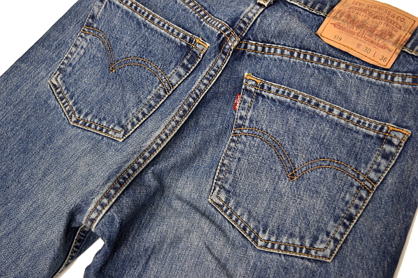 J9567★Levi's リーバイス 519-02★1996年製造ヴィンテージ バイオストーンウォッシュ デニム ストレートジーンズ W30_画像7