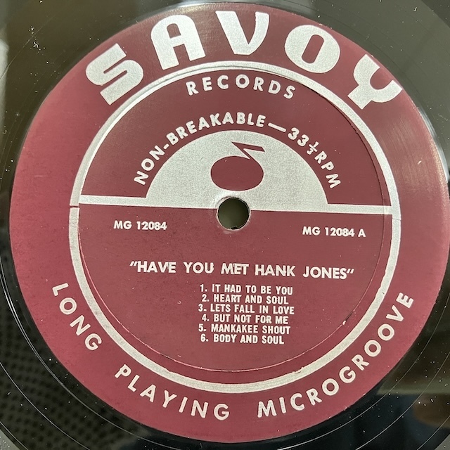 ●即決LP Hank Jones / Have You Met Hank Jones mg12084 j39240 米盤、マルーンMono 刻印無 ハンク・ジョーンズ_画像3