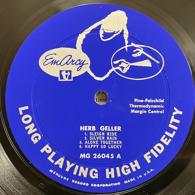 ●即決VOCAL LP Herb Geller / Herb Geller Plays MG26045 j39359 米オリジナル、10インチ、ドラマーDg Mono ハーブ・ゲラー_画像3
