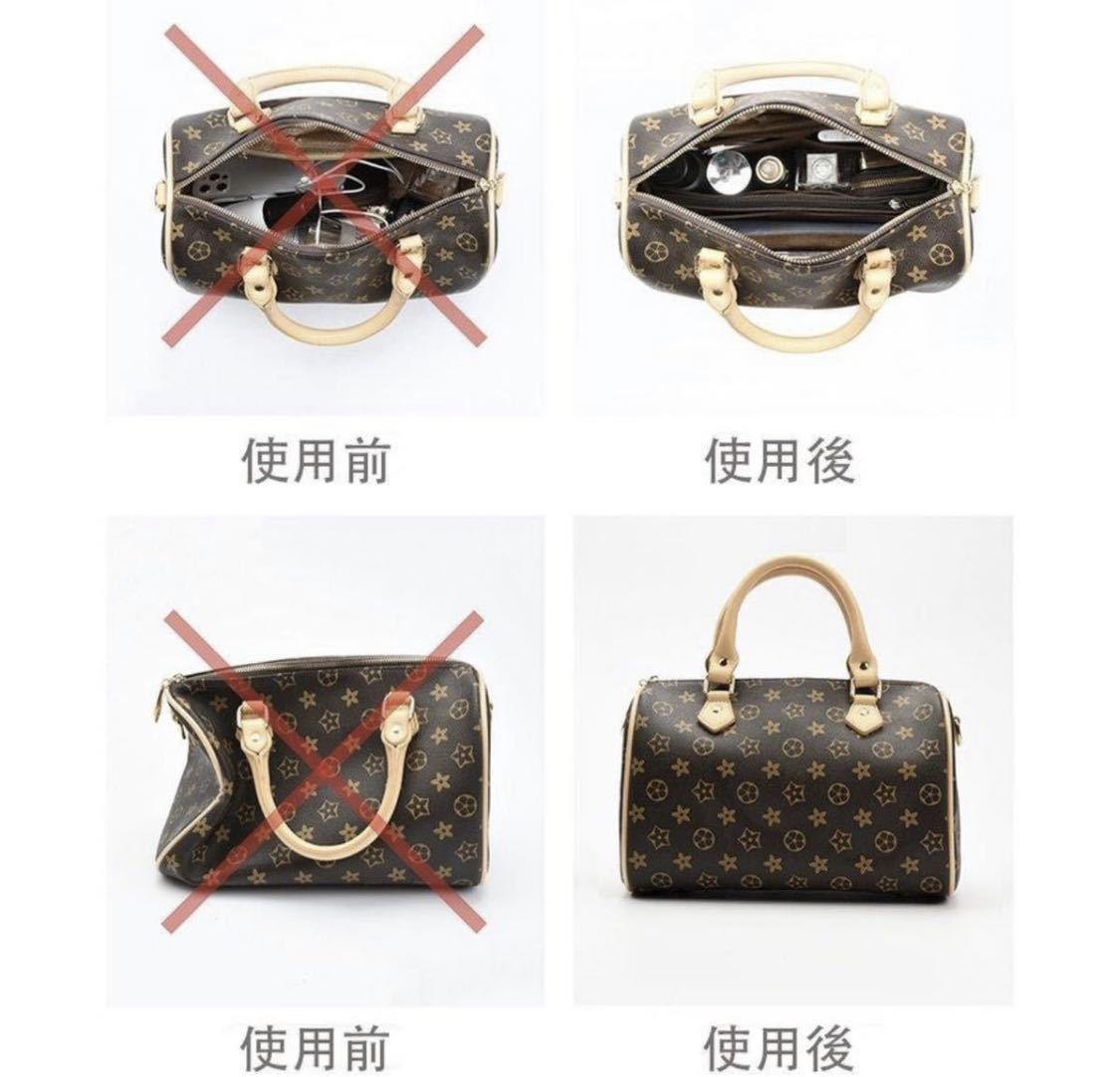 LOUIS VUITTON SPEEDY 25専用バッグインバッグ ルイヴィトン スピーディー25インナーバッグ フェルト素材 レディース_画像4