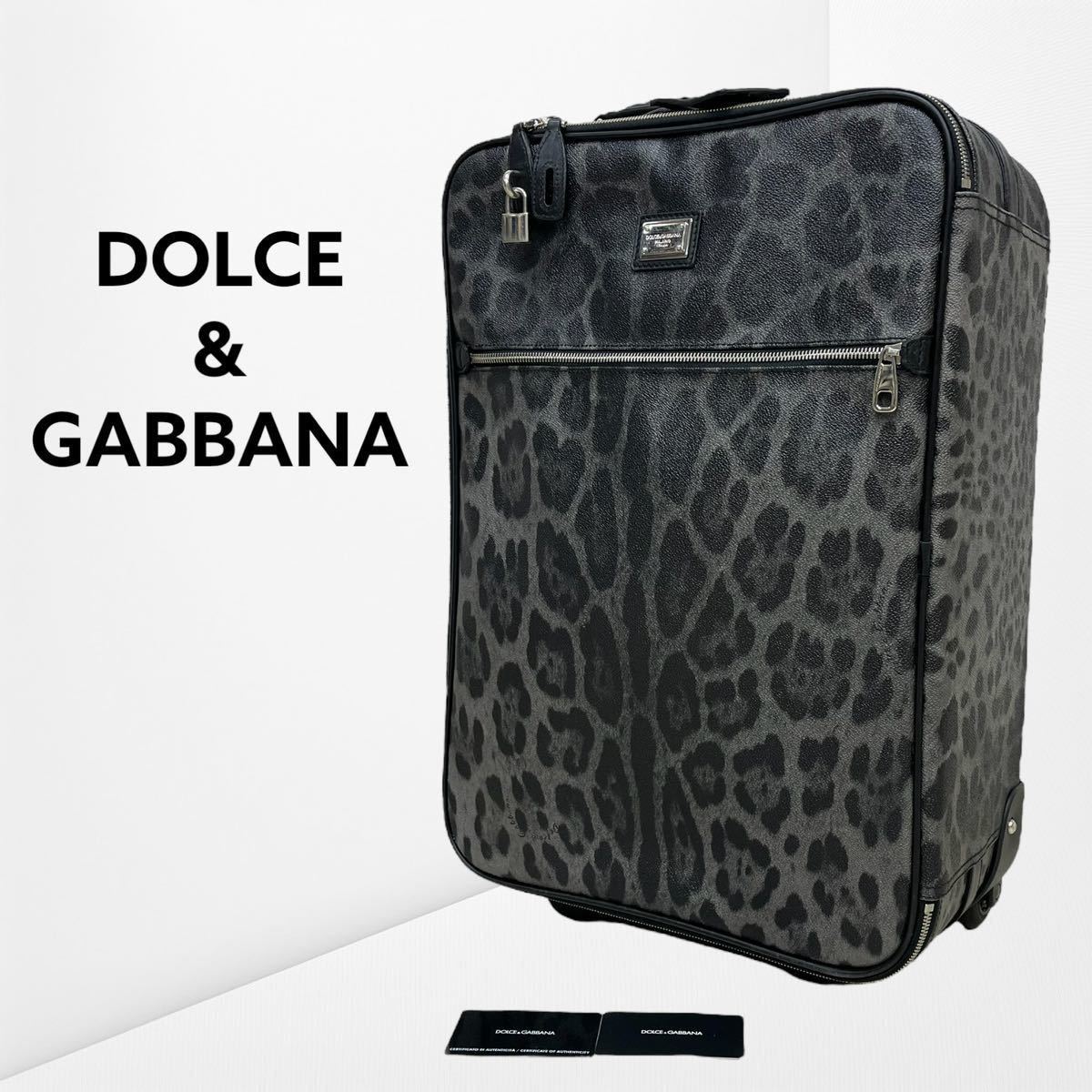 高級 DOLCE&GABBANA ドルチェ＆ガッバーナ レオパード ヒョウ柄 ロゴ