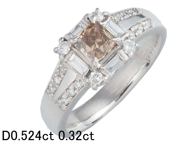 激安 超特価商店街 音羽屋■ 仕上済【中古】 10.5号 リング プラチナ Pt900 0.32ct ダイヤモンド/0.524ct プラチナ台