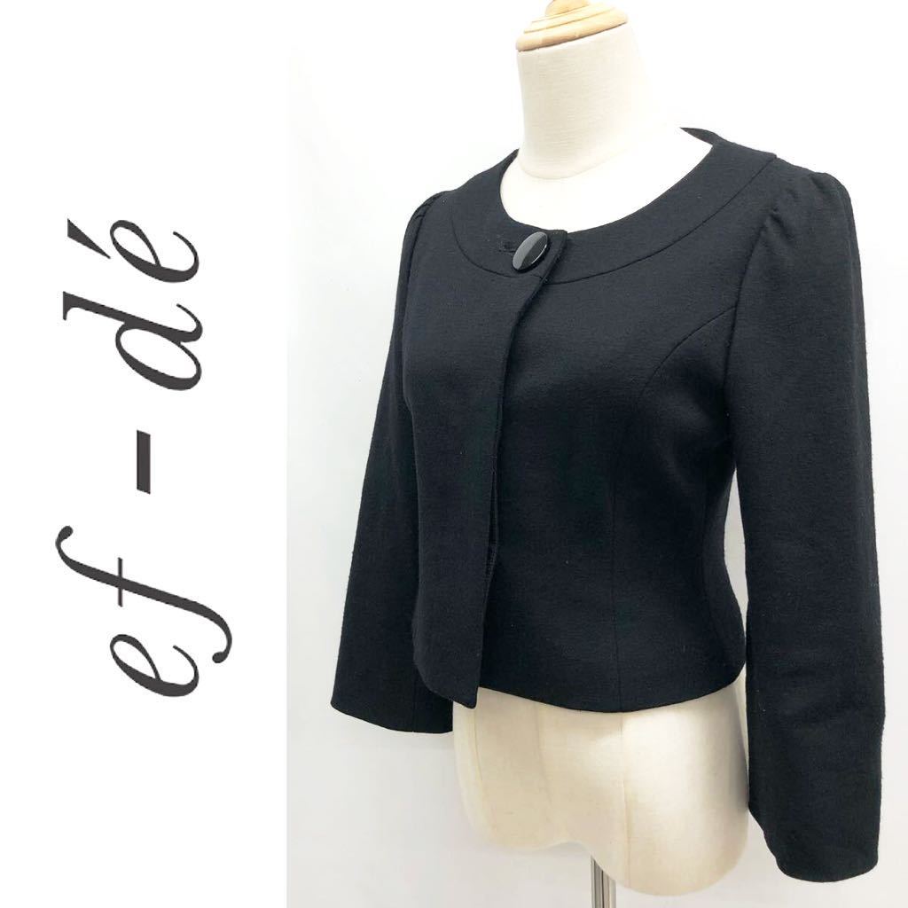 ef-de ef-de no color jacket wool total lining simple black black 7 number S