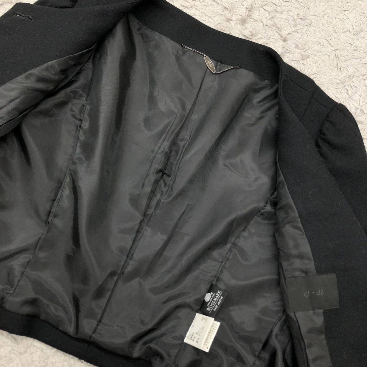 ef-de ef-de no color jacket wool total lining simple black black 7 number S