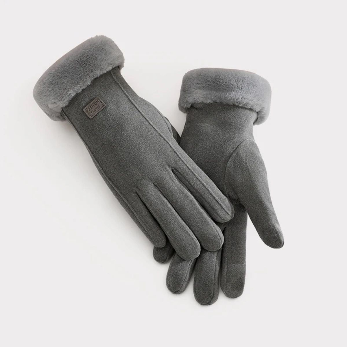 ハンドウォーマー フルフィンガー アウトドア サーマル 女性用 手袋 かわいい グローブ グレー 
