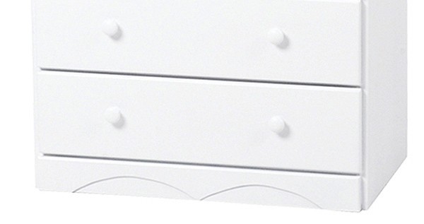  wooden high chest 60 centimeter width 5 step 7 cup drawer white color ( white color )