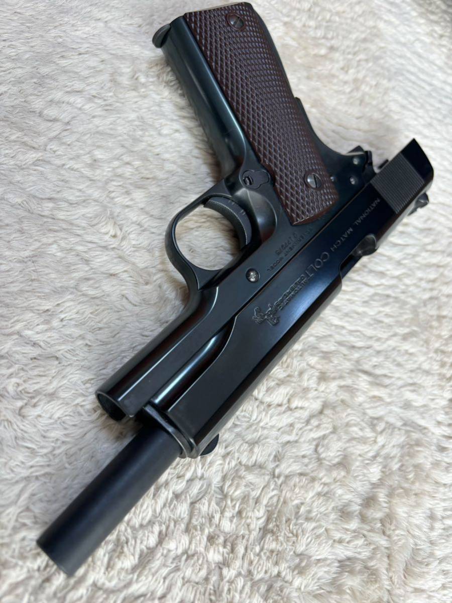 【中古・美品】CAW COLT45 ナショナルマッチ 戦前型 HW セルフブルーイング 動作確認済 ダミーカート仕様 訳ありジャンク扱い_画像5