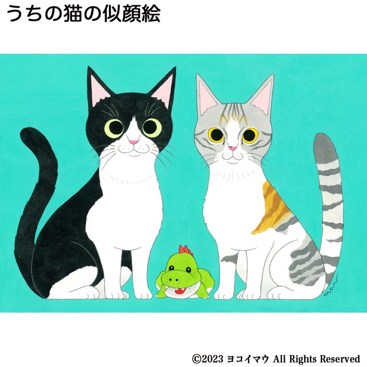 うちの子オーダー 似顔絵「うちの猫」手描き/イラスト/絵画 うちの子オーダー 似顔絵「うちの猫」手描き/イラスト/絵画