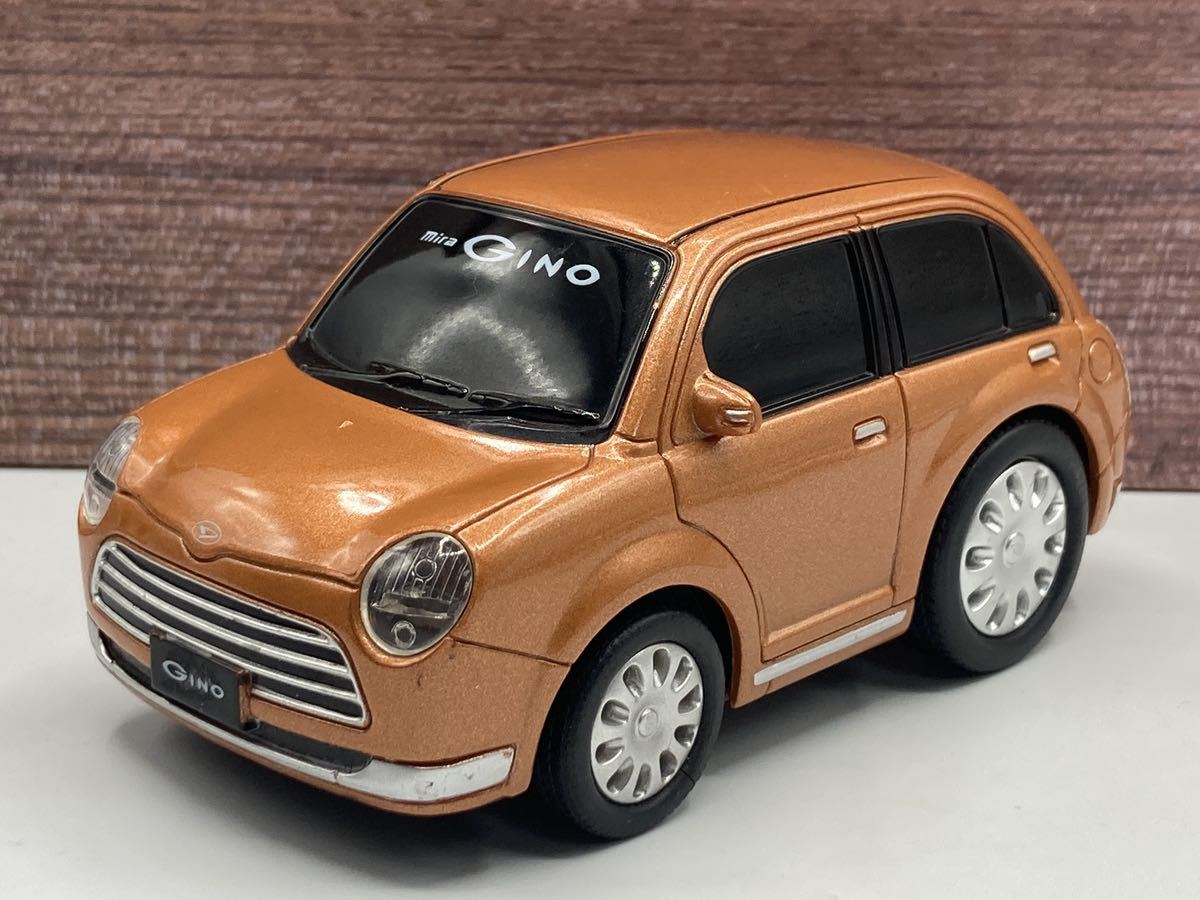 即決有★プルバックカー ダイハツ DAIHATSU ミラジーノ Mira GINO アプリコットキャンディーM オレンジ カラーサンプル★ミニカー_画像1