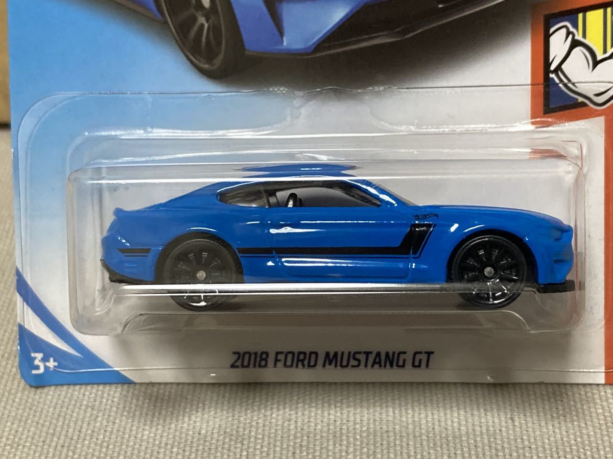 即決有★HW hotwheels ホットウィール 2018 FORD MUSTANG GT フォード マスタング 青★ミニカー 数量2の画像2