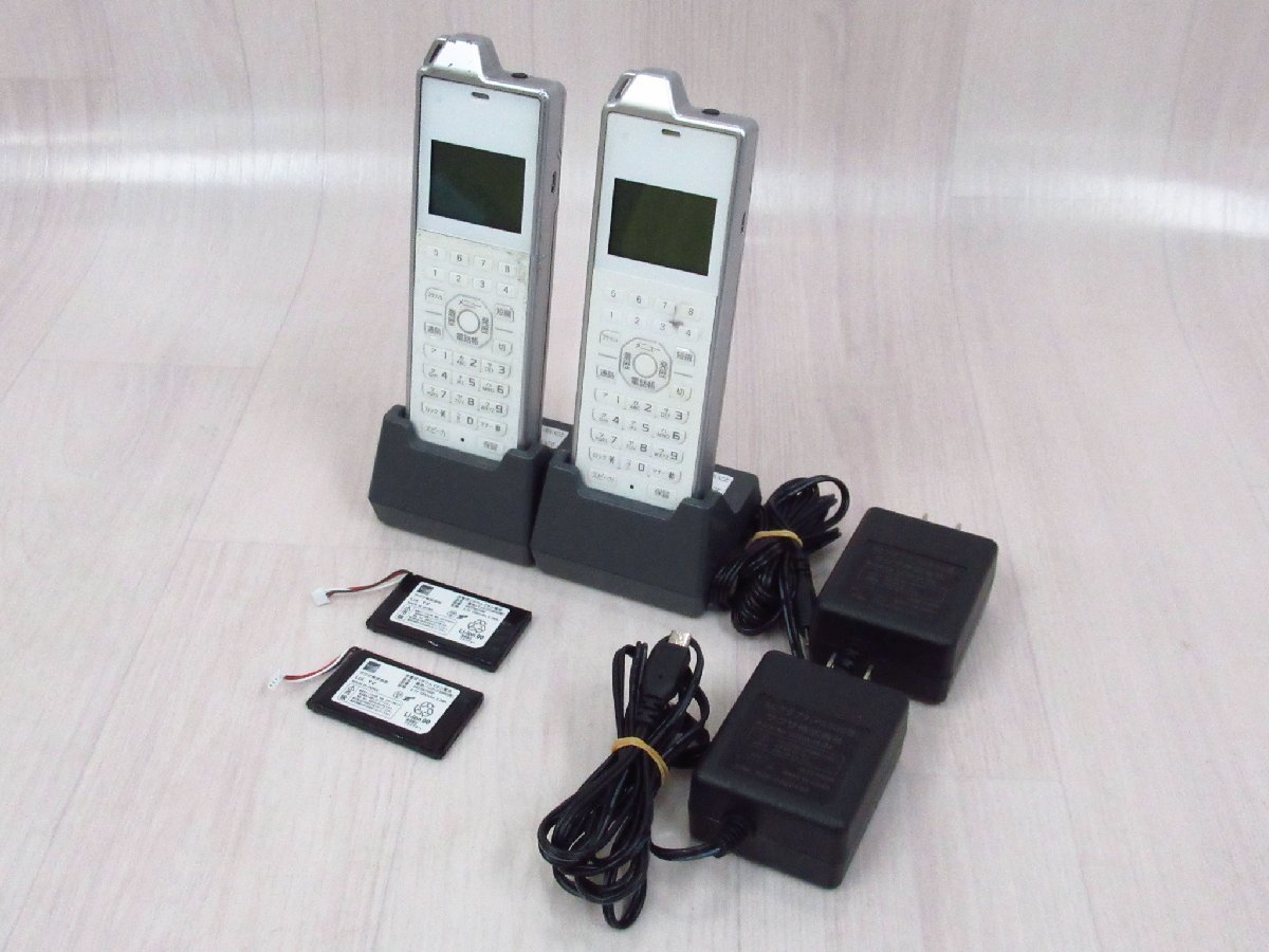 Ω XG2 6792 保証有 20年製 SAXA サクサ PLATIAII/CrosCore2対応 マルチラインシステムコードレス電話機 PS800(NB) 2台セット 電池付_画像1