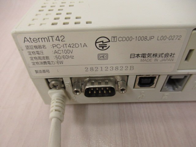 Ω ZF2 15189※保証有 AtermIT42 PC-IT42D1A NEC ISDNターミナルアダプタ ST点なし_画像6