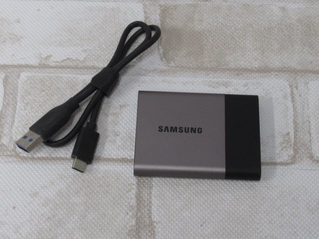 11270 Ω 新F 0062♪ 保証有 SAMSUNG【 MU-PT500B 】サムスン Portable SSD T3 500GB USBケーブル付 初期化済の画像1