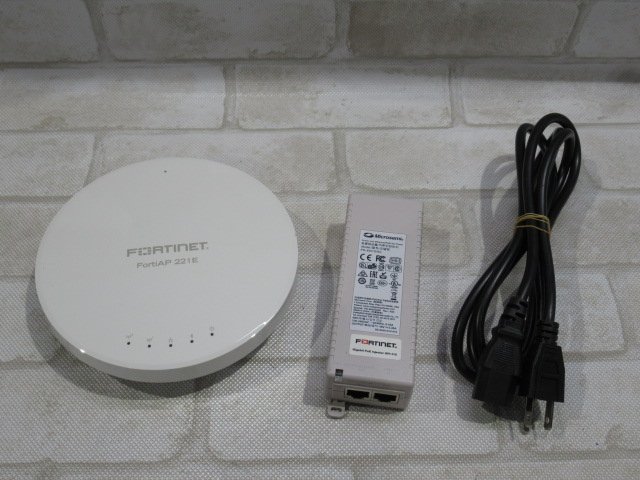 ▲Ω 新F 0066♪ 保証有 FORTINET【 FAP-221E-J + PD-3501G/AC 】FortiAP-221E FAP-221E 無線アクセスポイント 領収書発行可_画像1