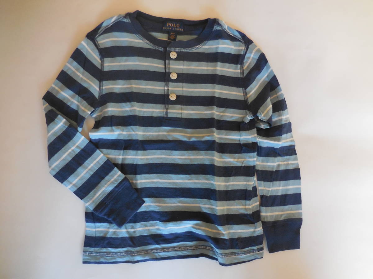 USED Ralph Lauren★ラルフローレン★子供服 ボーダー　長袖Tシャツ　サイズ4/4T_画像1